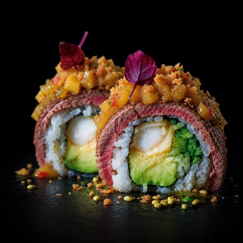 PEACH BEEF ROLL  - 8pc. -
