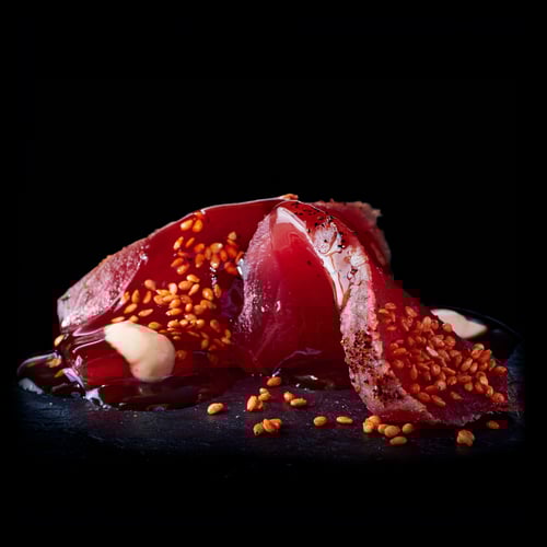 TUNA TERIYAKI SASHIMI - 6pc. -