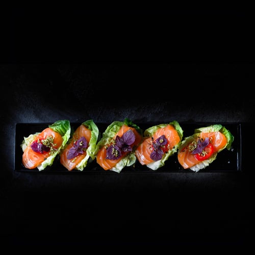 LACHS ROMANA SALAT TACOS