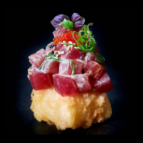 CRISPY RICE MIT TUNA TATAR - 3PC. -