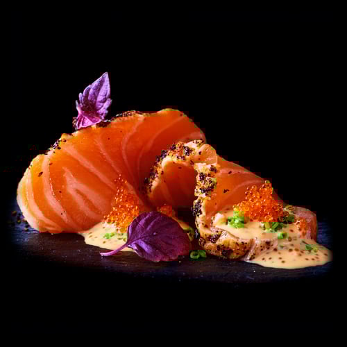 CREAMY LACHS SASHIMI - 6pc. -