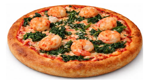 Pizza Spinat-Gambaretti Mittel, Ø 28cm