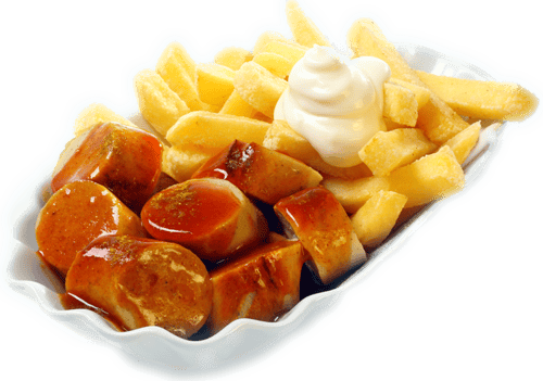 Currywurst mit Pommes