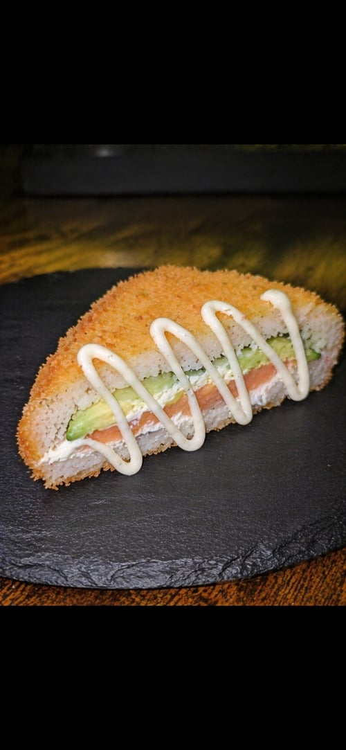 SushiMen Fried Lemon Salmon Sandwich