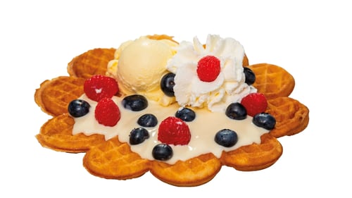 Vanillecreme & Beeren-Waffel