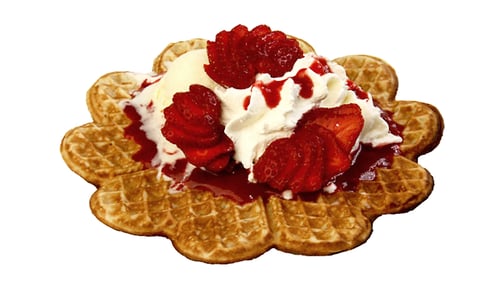 Erdbeer-Waffel