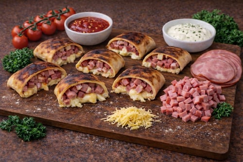 Pizzabrötchen Schinken
