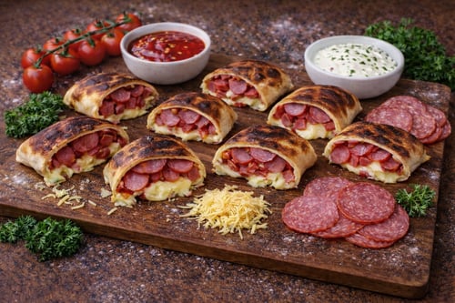 Pizzabrötchen Salami