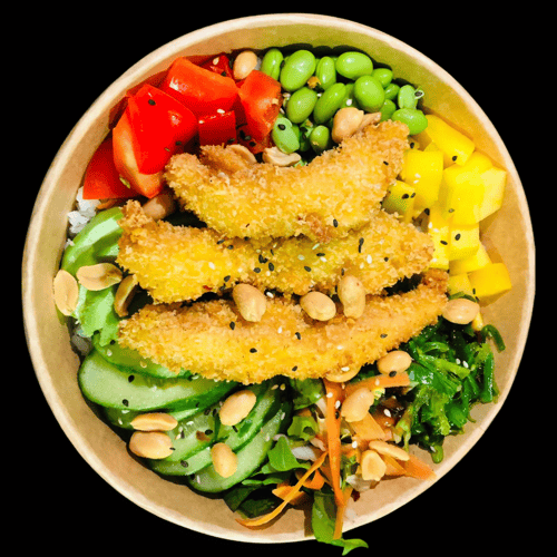 Poke Bowl mit Crispy Chicken