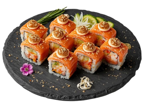 Roll mir den Flamed-Lachs 