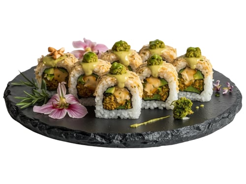42. Roll mir die Edamame-Falafel  (grüne Rolle)