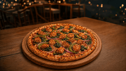 Pizza Chili Spinat. Go