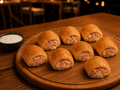Pizzabrötchen Hinterkochschinken