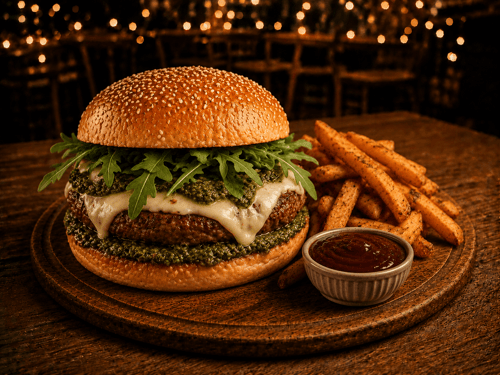 Burger Pestorella Menü