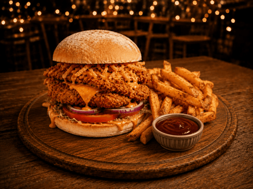 Hot & Crispy Chicken Burger Menü