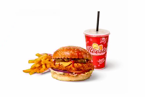 Rooster Mexican Burger Menü