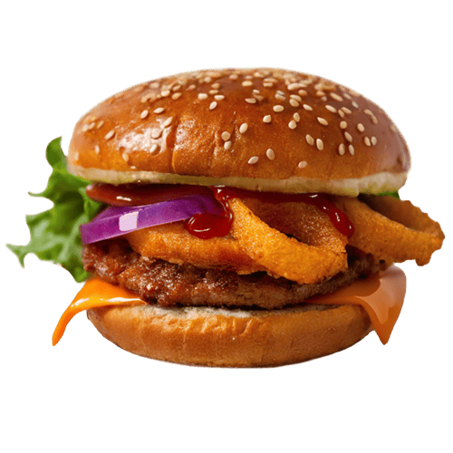 Onion Ring Cheeseburger