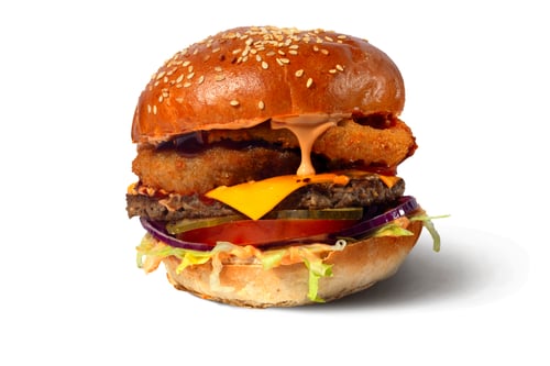 Onion Ring Cheeseburger