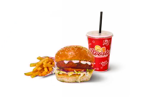 Rooster Veggie Burger Menü