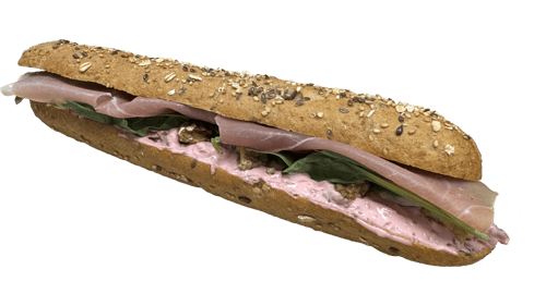 Rode biet & geitenkaas + parmaham