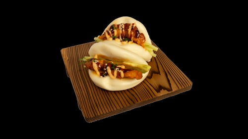 #B3 Dui Bun mit Karaage (frittierte Hähnchenstückchen)