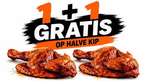 Halve kip los 1+1 actie
