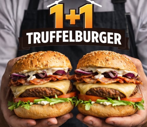 1+1 actie Truffelburger los 