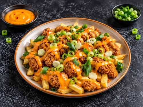 Loaded fries crispy chicken