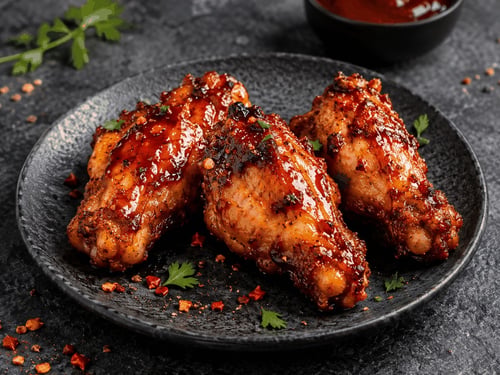 3 chicken wings bbq