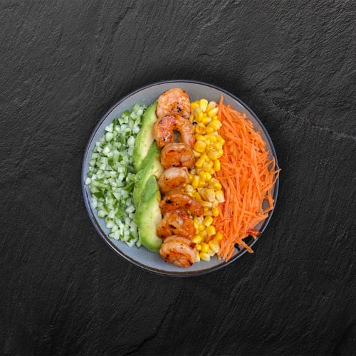 Sweet Chili Gamba Poke Bowl