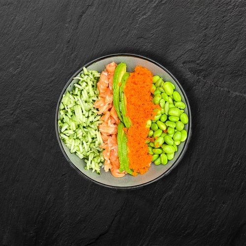 California Salmon Poke Bowl