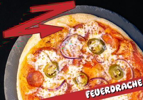 Pizza Feuerdrache Groß, 30cm