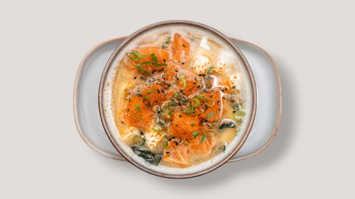 Spicy Miso Lachssuppe