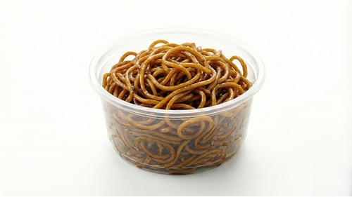 Portion  gebratene Nudeln