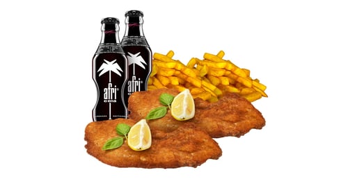 Doppel Schnitzel Menü