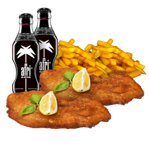 Doppel Schnitzel Menü