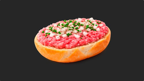 Halbes Mettbrötchen