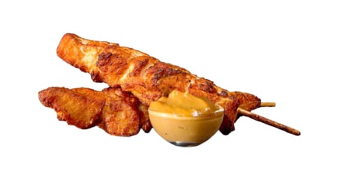 Kipsaté met rauwkost