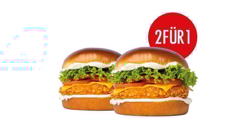 2 Für 1 Aktion! Crispy Chicken Burger 