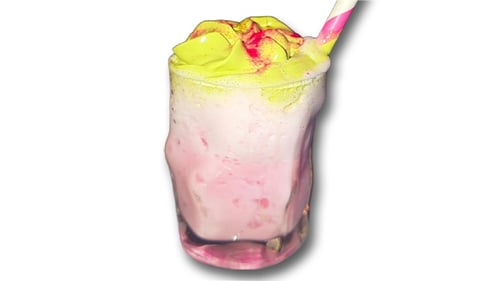 Cherry Blossom Iced Matcha Latte