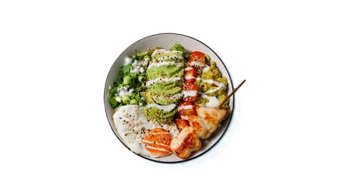 Avo Love Bowl Hähnchenspießen