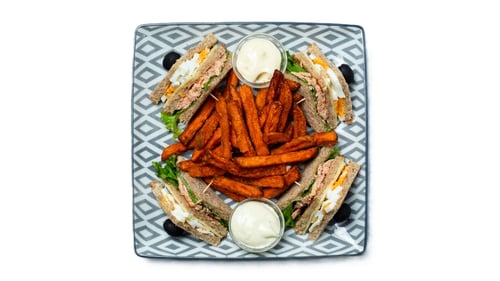 Club Sandwich mit Lachs