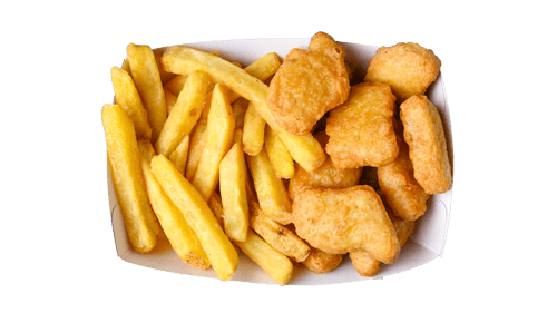 Nuggets und Pommes Frites