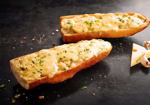 Knoblauch Baguette mit Goudakäse
