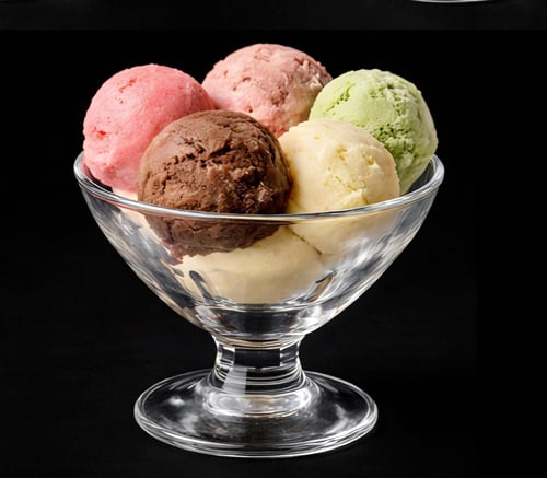 5 Eis Kugel-Glass