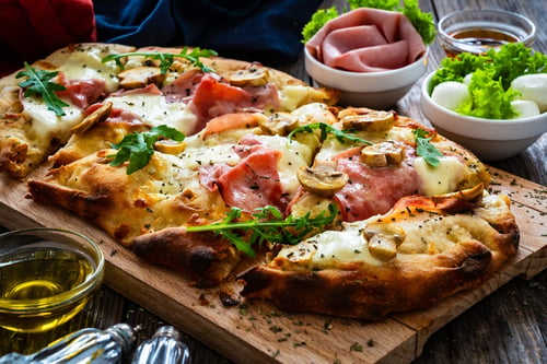 Pinsa Prosciutto e Funghi