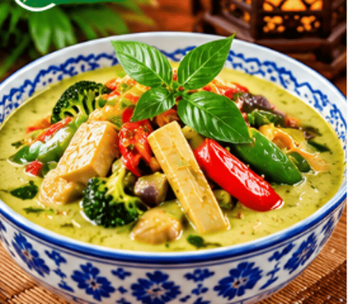 193 Vegetarisches Gericht Thai Gemüse
