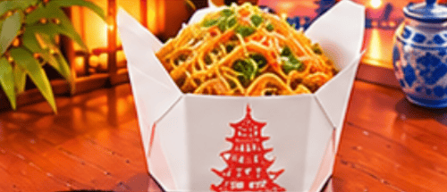 E10 Gebratene Nudeln in Chinabox