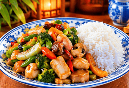 70 Chop Suey mit Hühnerfleisch