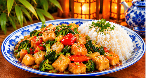 191 Vegetarisches Gericht Kung Bao Gemüse